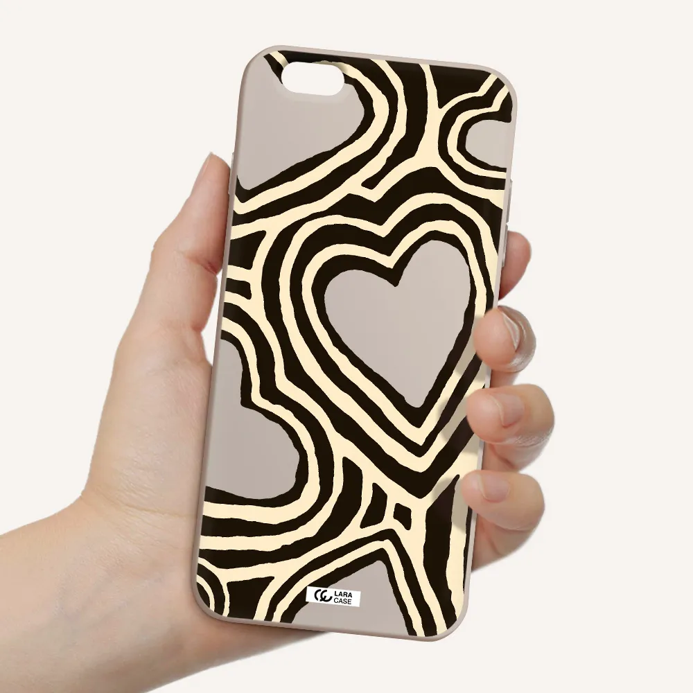 Cute Hearts Apple iPhone 6 s plus Silicone Stone Case
