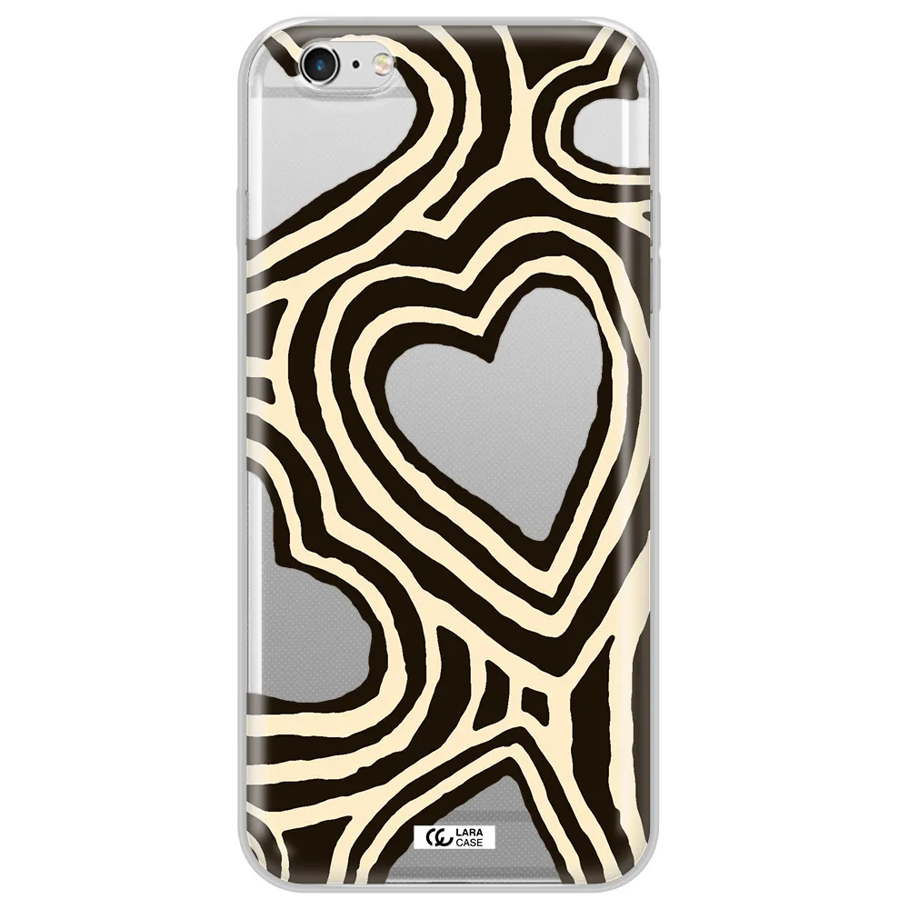 Cute Hearts Apple iPhone 6S Clear TPU Case