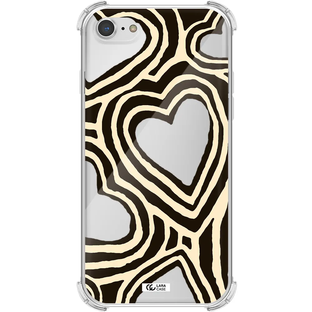 Cute Hearts Apple iPhone 7 Clear PC Case