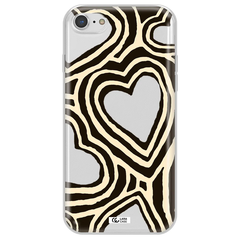 Cute Hearts Apple iPhone 7 Clear TPU Case