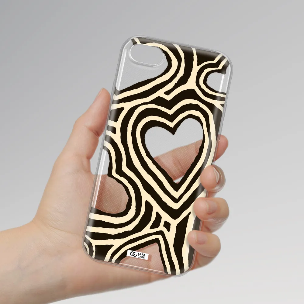 Cute Hearts Apple iPhone 7 Clear TPU Case