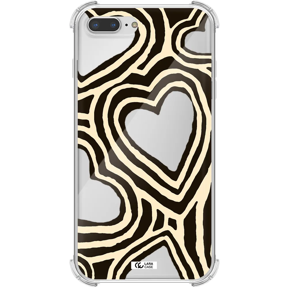 Cute Hearts Apple iPhone 7 plus Clear PC Case