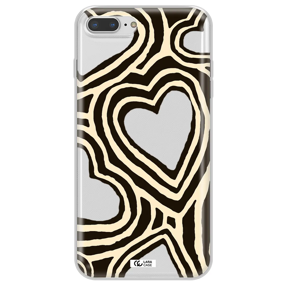 Cute Hearts Apple iPhone 7 plus Clear TPU Case