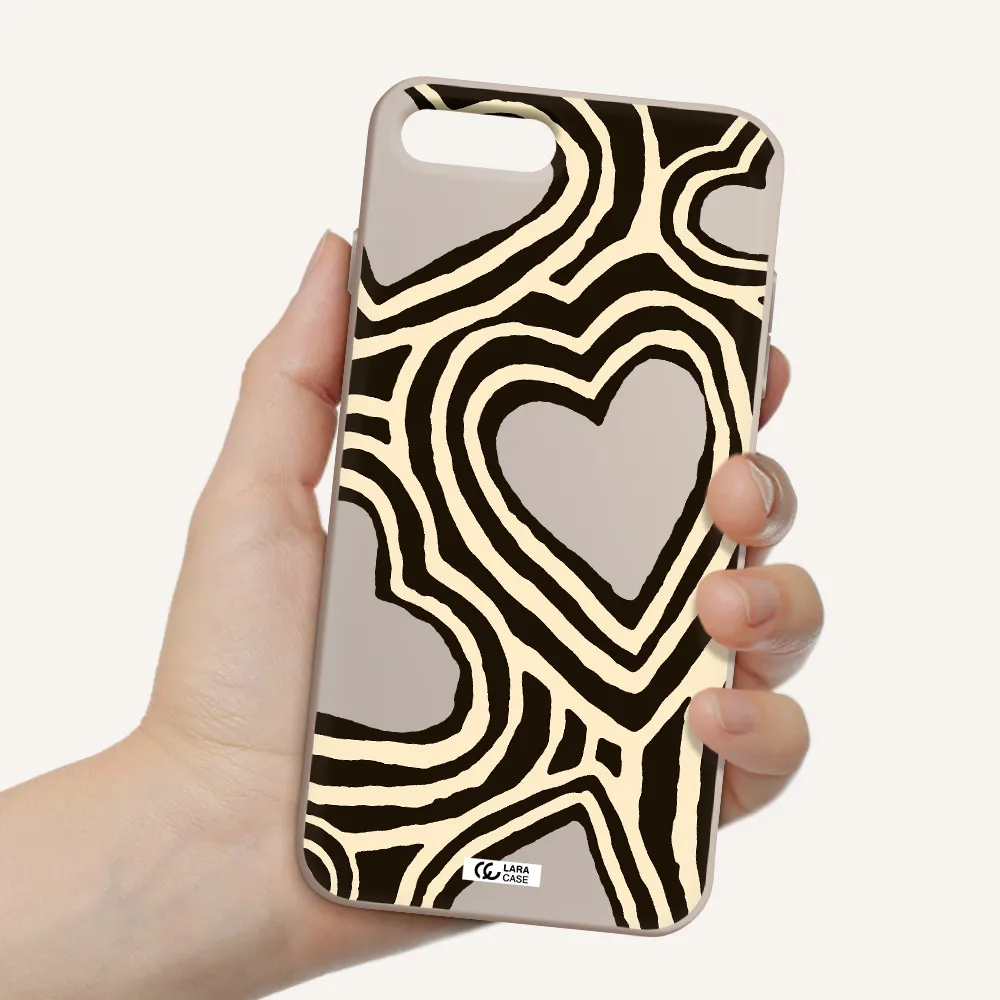 Cute Hearts Apple iPhone 7 plus Silicone Stone Case