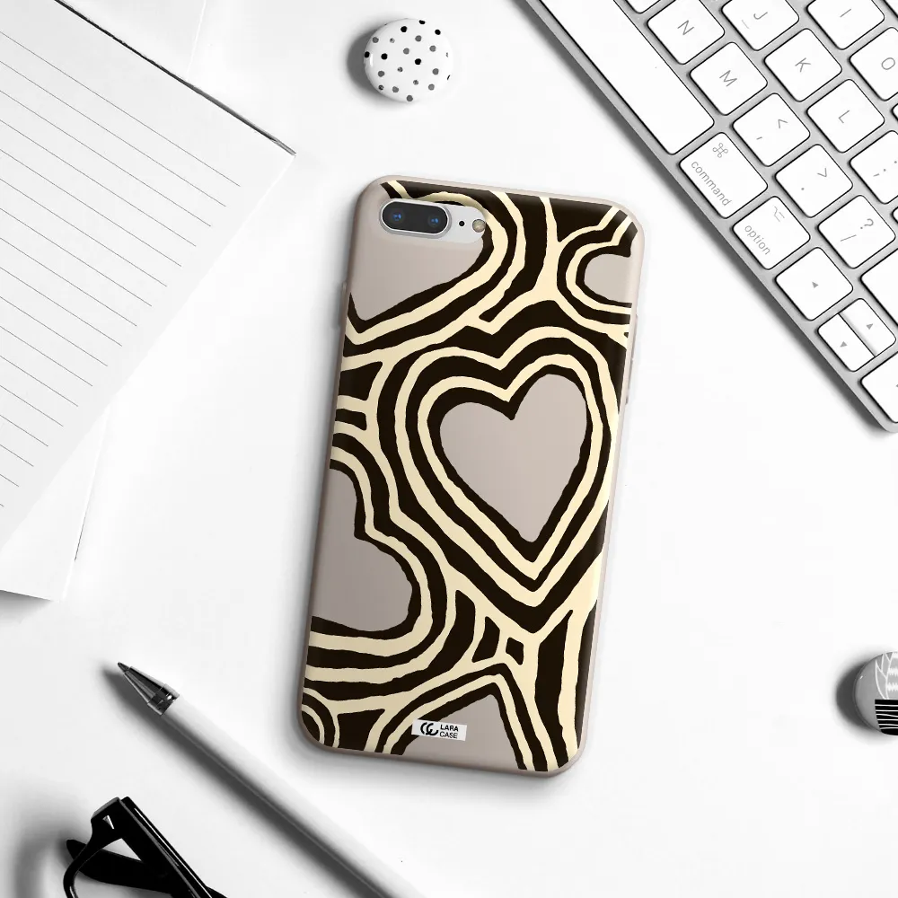 Cute Hearts Apple iPhone 7 plus Silicone Stone Case