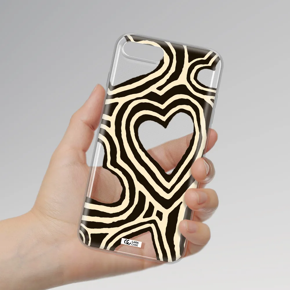 Cute Hearts Apple iPhone 8 plus Clear TPU Case