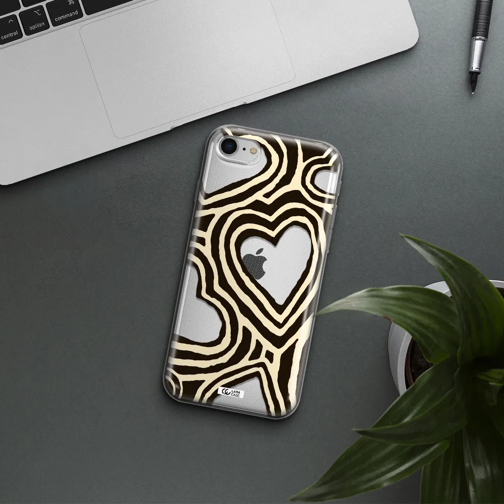 Cute Hearts Apple Iphone Se 2020 Clear Tpu Case