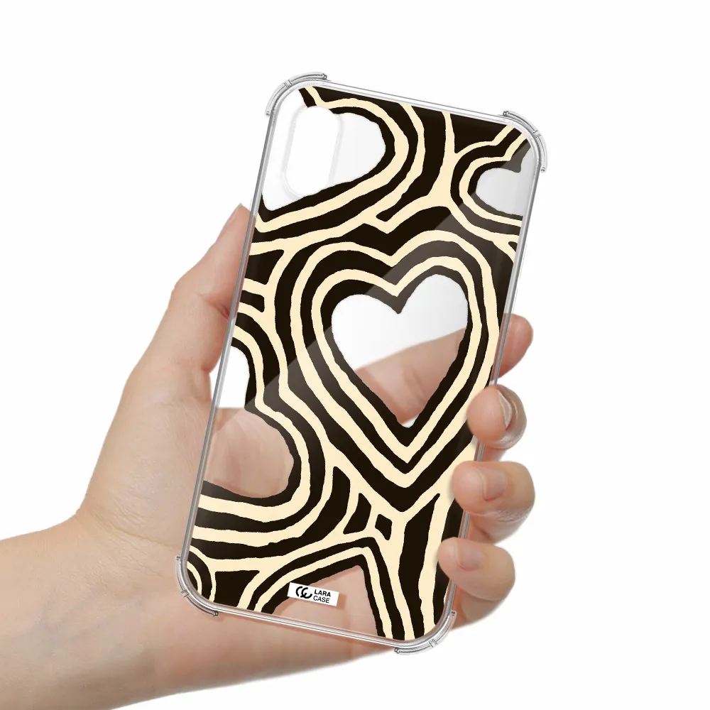 Cute Hearts Apple iPhone X Clear PC Case