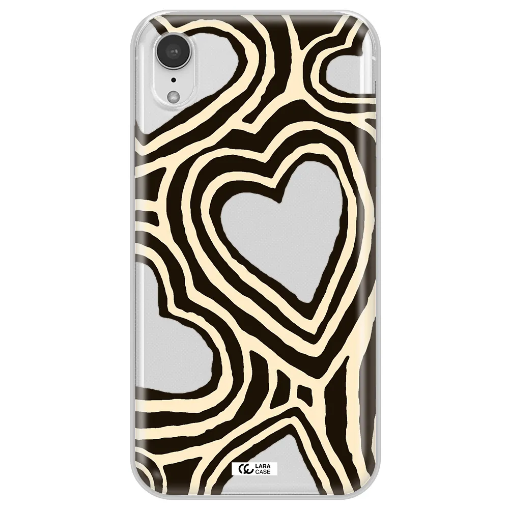 Cute Hearts Apple iPhone XR Clear TPU Case