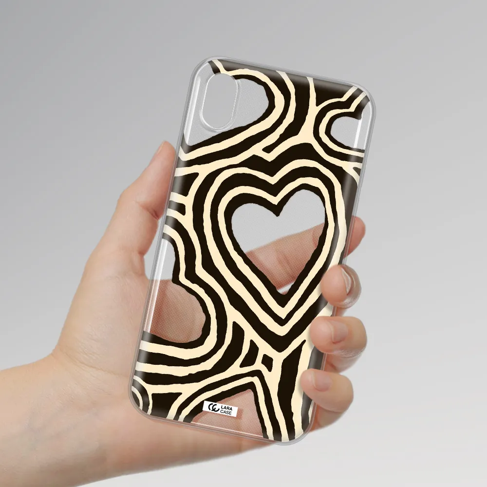 Cute Hearts Apple iPhone XR Clear TPU Case