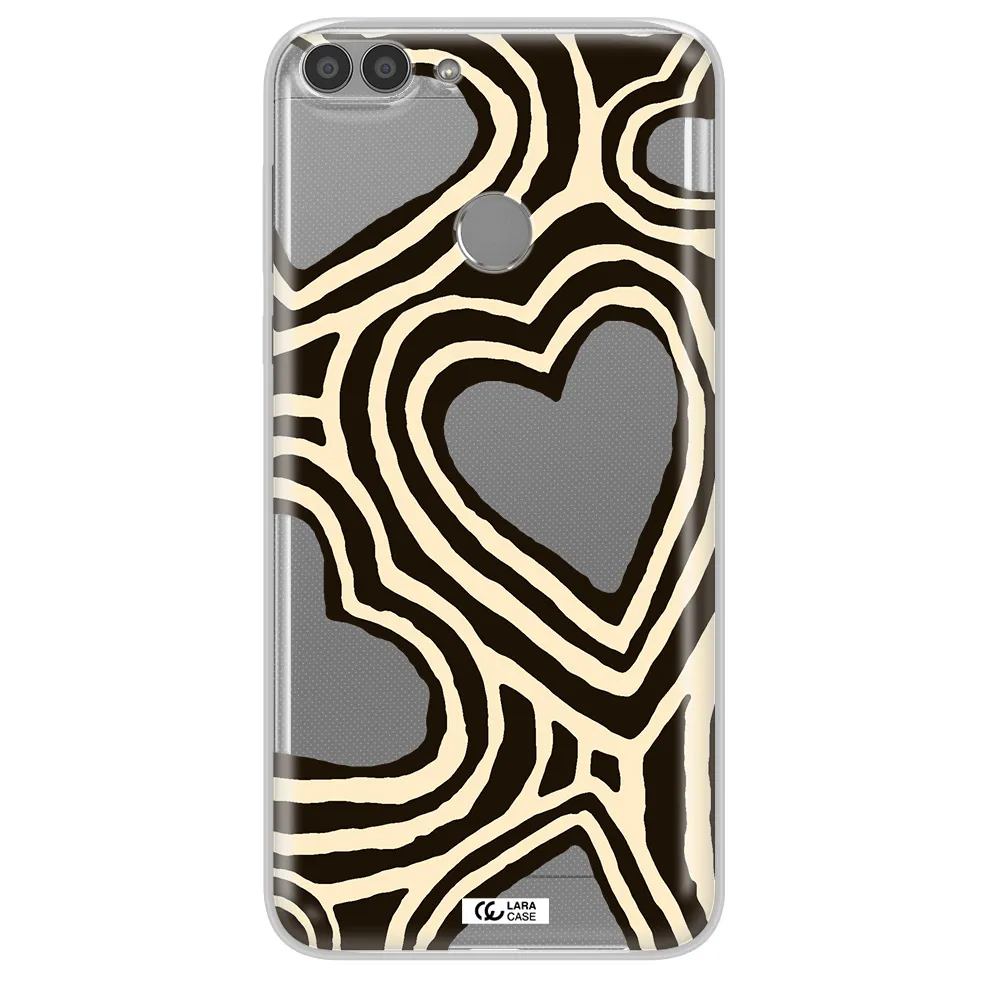 Cute Hearts Huawei P Smart 2017 Clear TPU Case