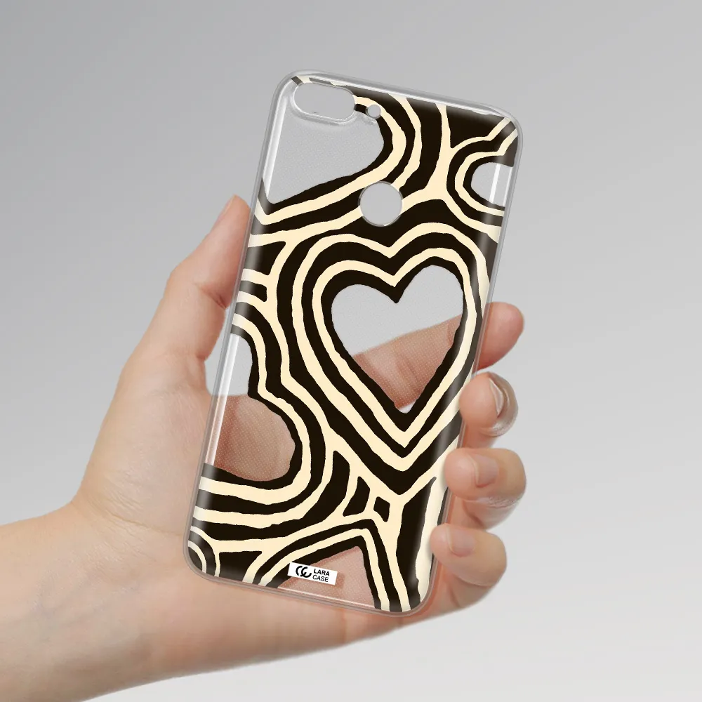 Cute Hearts Huawei P Smart 2017 Clear TPU Case