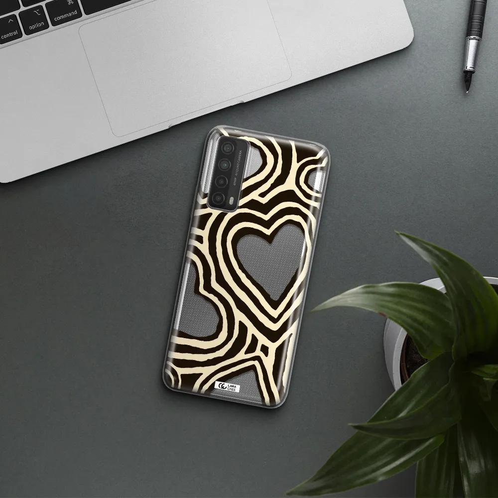 Cute Hearts Huawei P Smart 2021 Clear TPU Case