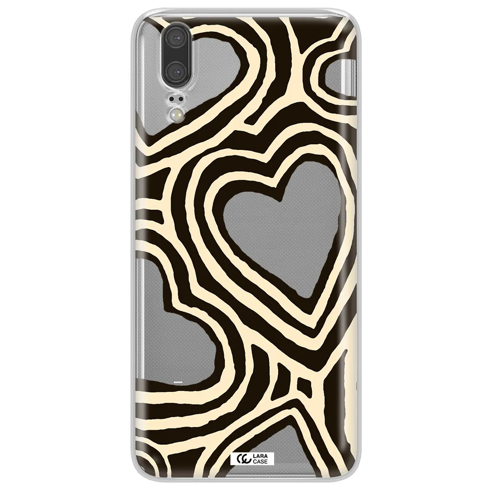 Cute Hearts Huawei P20 Clear TPU Case
