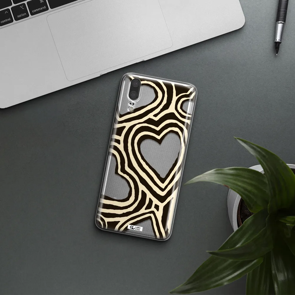 Cute Hearts Huawei P20 Clear TPU Case