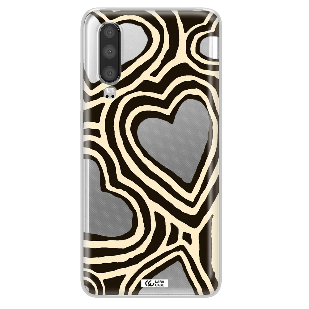 Cute Hearts Huawei P30 Clear TPU Case