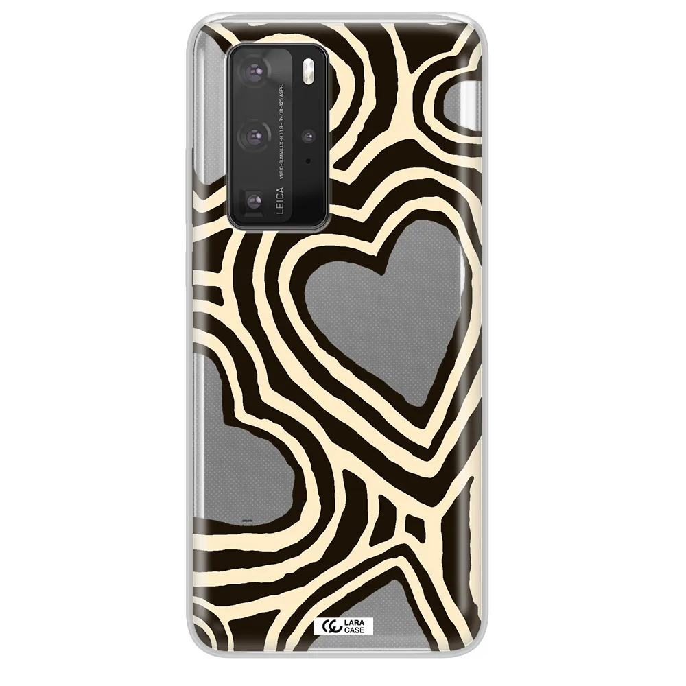 Cute Hearts Huawei P40 Pro Clear TPU Case