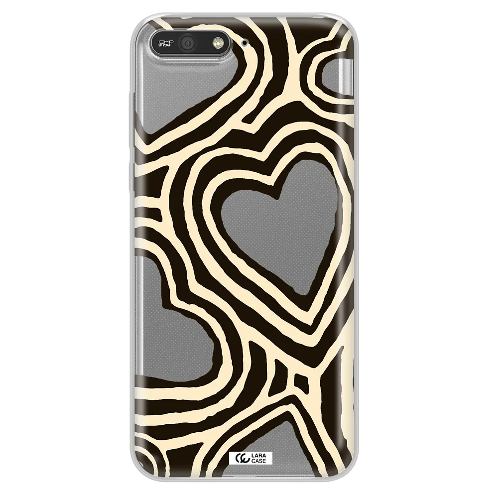 Cute Hearts Huawei Y6 2018 Clear TPU Case