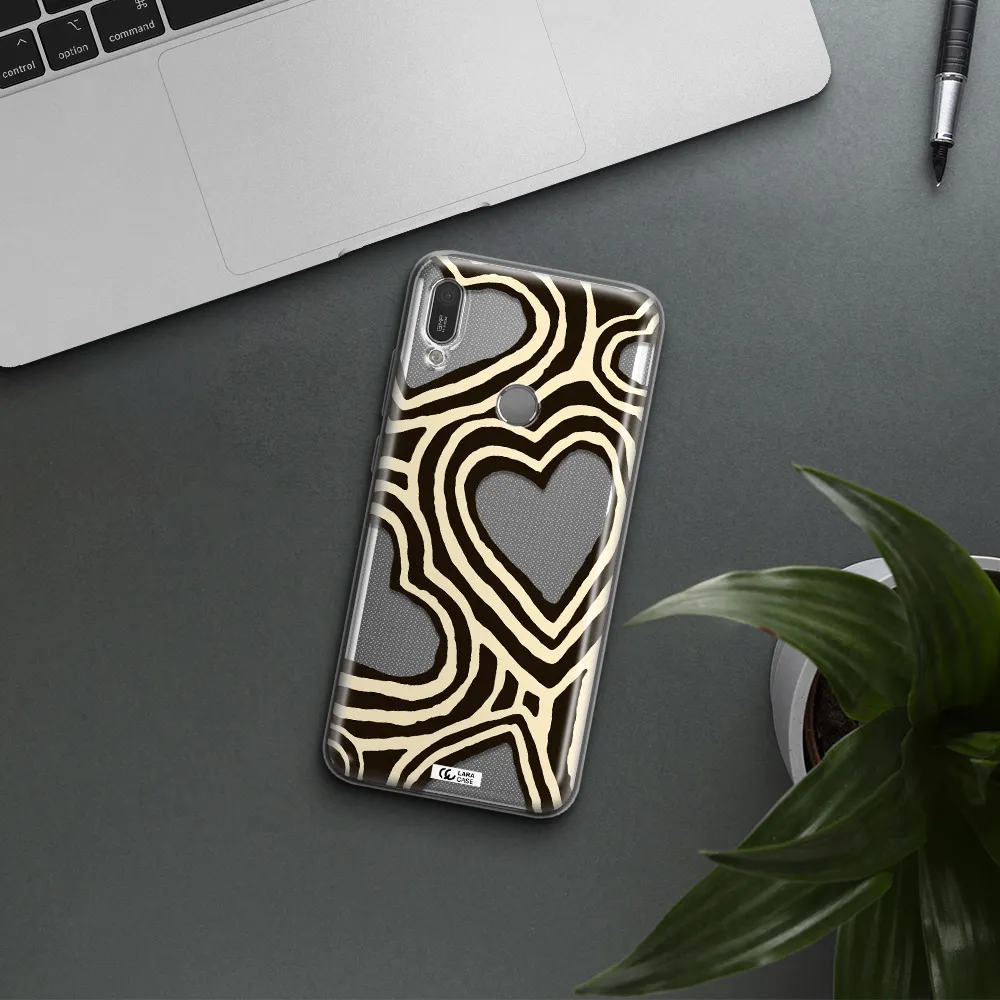 Cute Hearts Huawei Y6 2019 Clear TPU Case