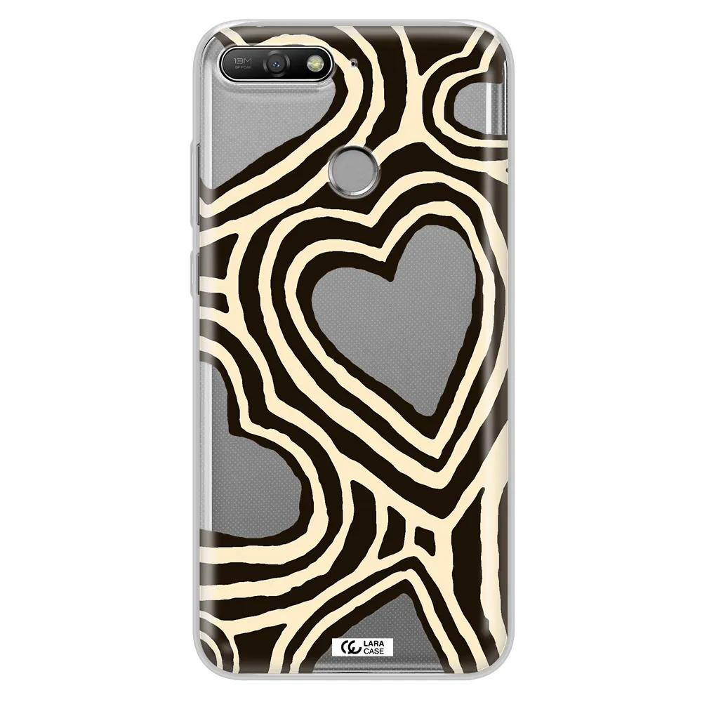 Cute Hearts Huawei Y6 Prime 2018 Clear TPU Case
