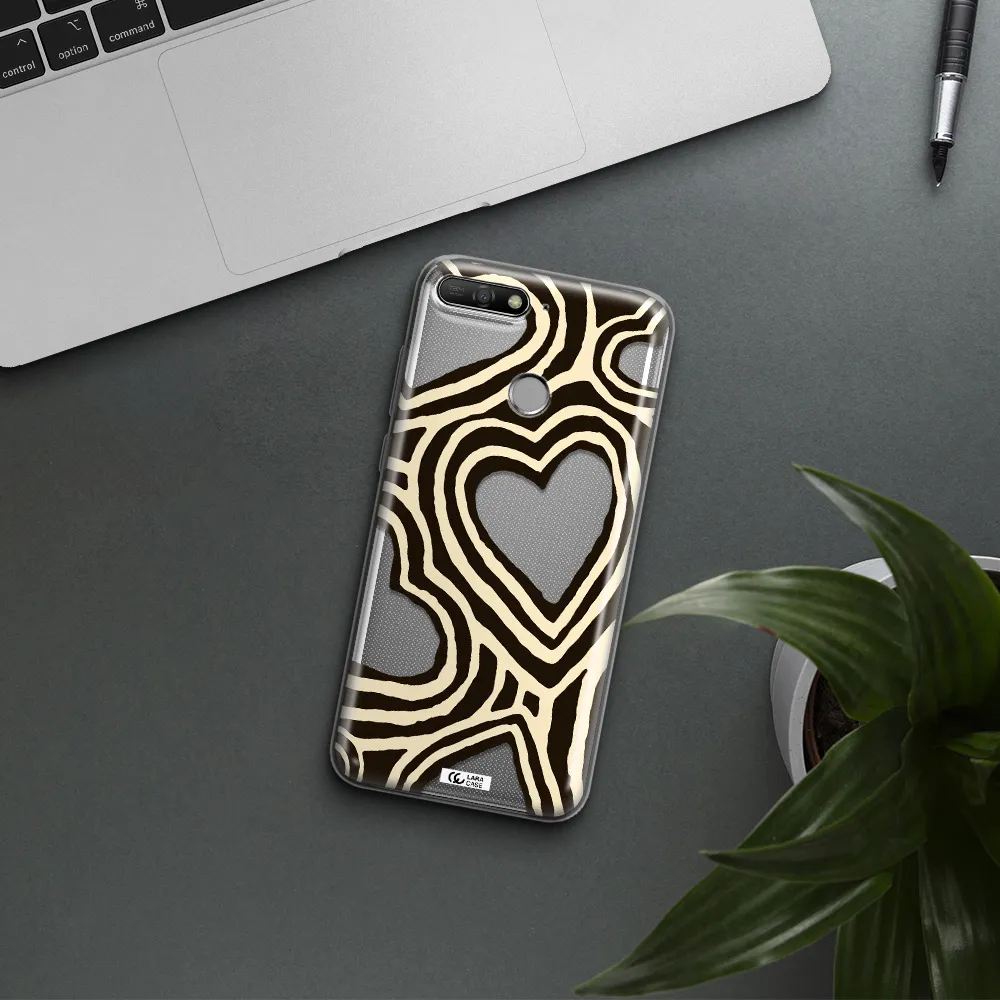 Cute Hearts Huawei Y6 Prime 2018 Clear TPU Case