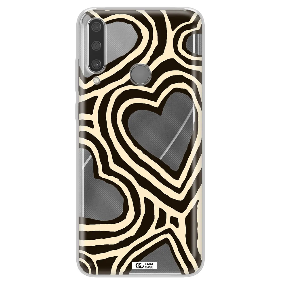 Cute Hearts Huawei Y6P Clear TPU Case