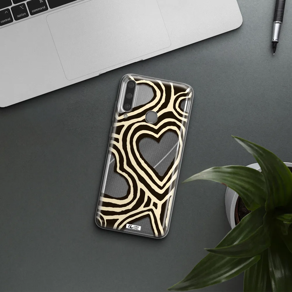 Cute Hearts Huawei Y6P Clear TPU Case