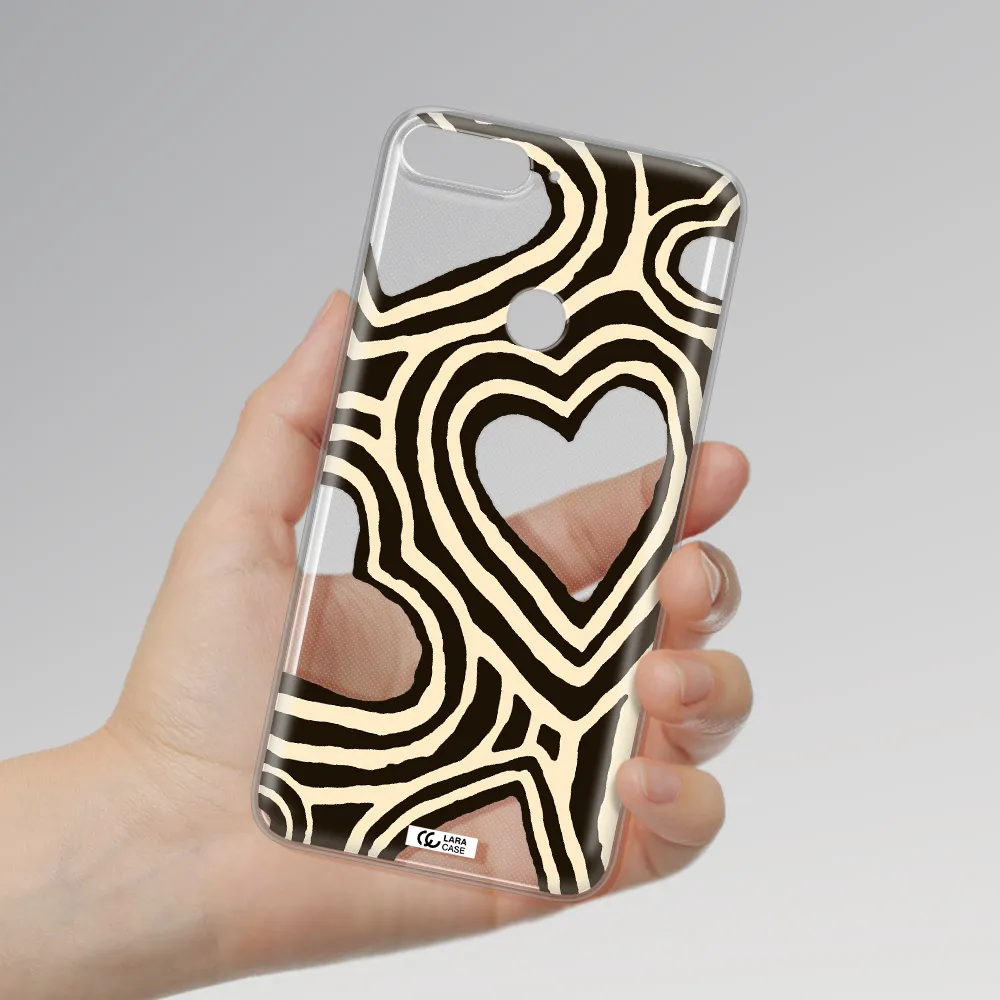 Cute Hearts Huawei Y7 Prime 2018 Clear TPU Case