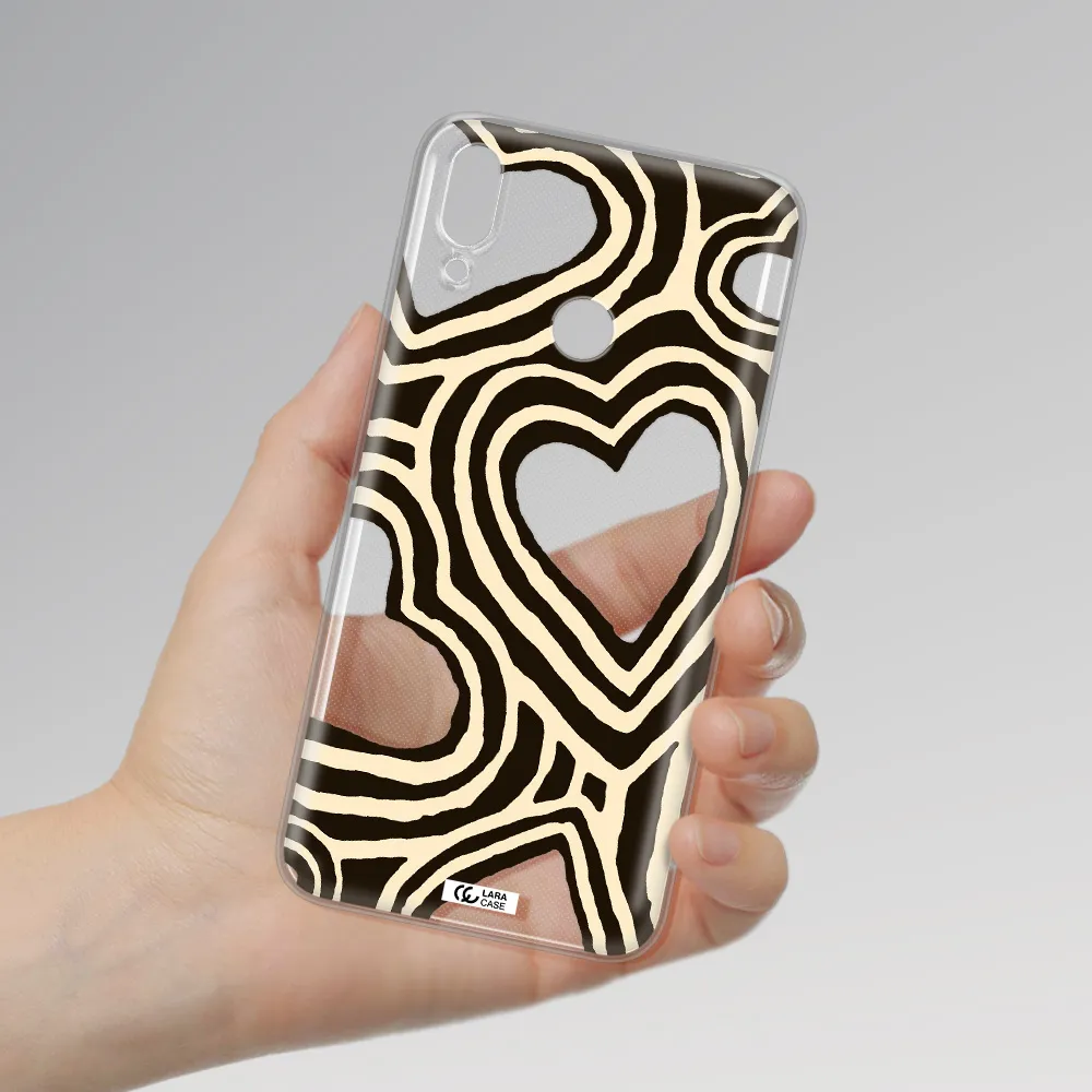 Cute Hearts Huawei Y9 2019 Clear TPU Case