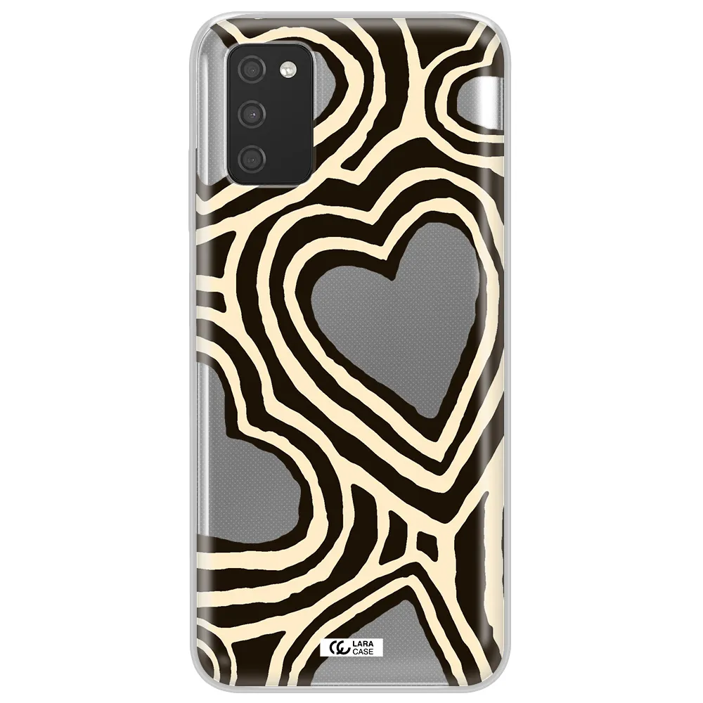 Cute Hearts Samsung A03S Clear TPU Case