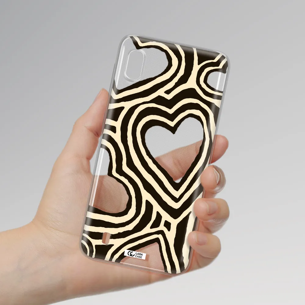 Cute Hearts Samsung A10 Clear TPU Case