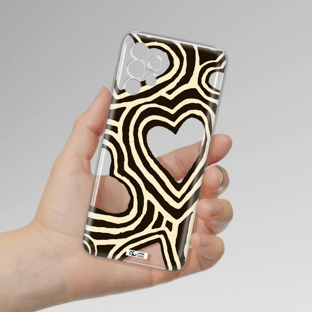 Cute Hearts Samsung A13 Clear TPU Case