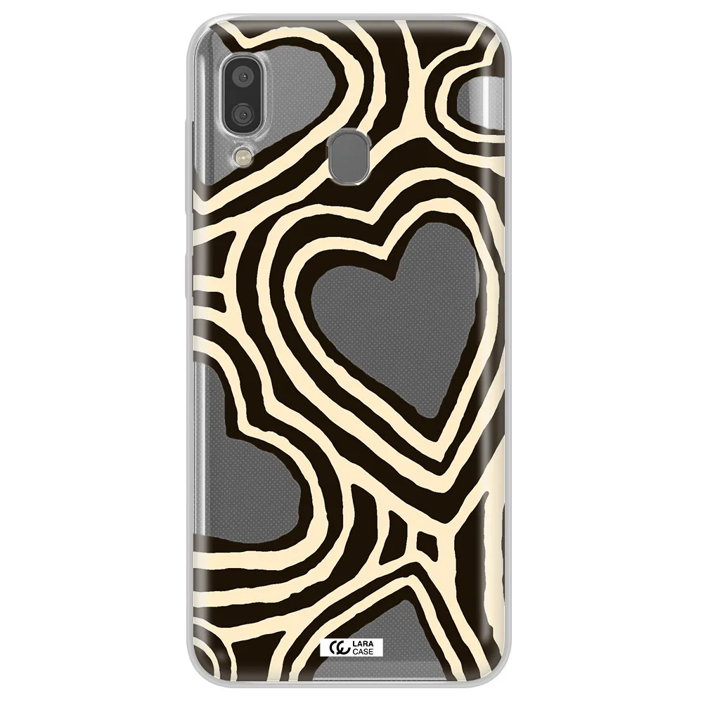 Cute Hearts Samsung A20 Clear TPU Case