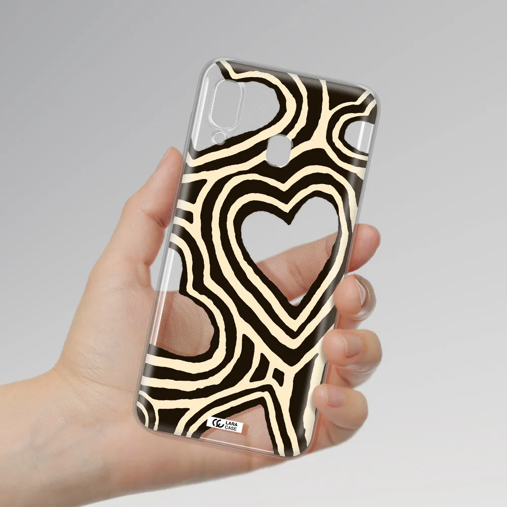 Cute Hearts Samsung A20 Clear TPU Case