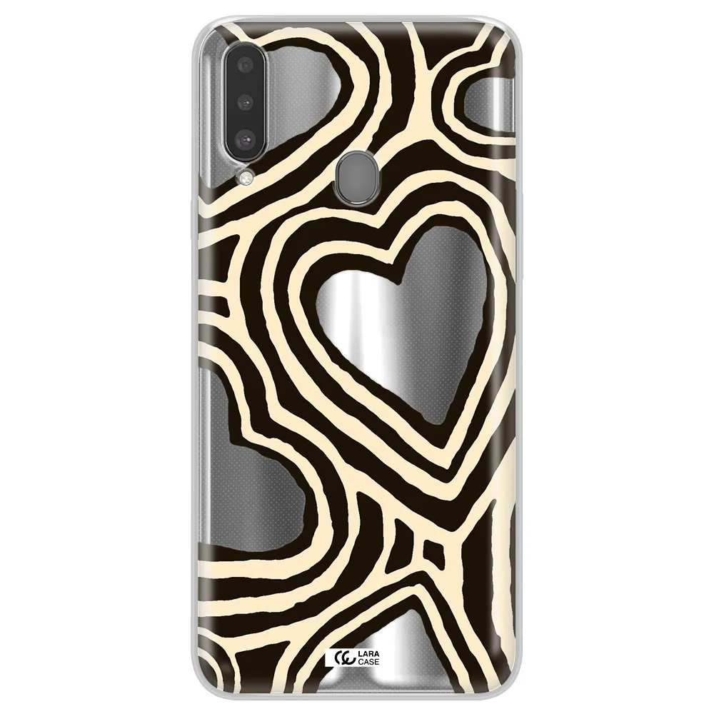 Cute Hearts Samsung A20S Clear TPU Case