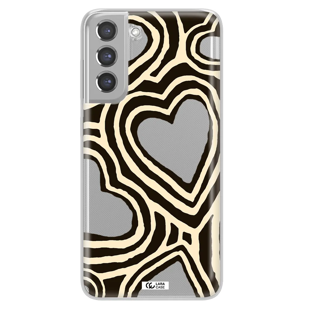 Cute Hearts Samsung A21 Fe Clear TPU Case