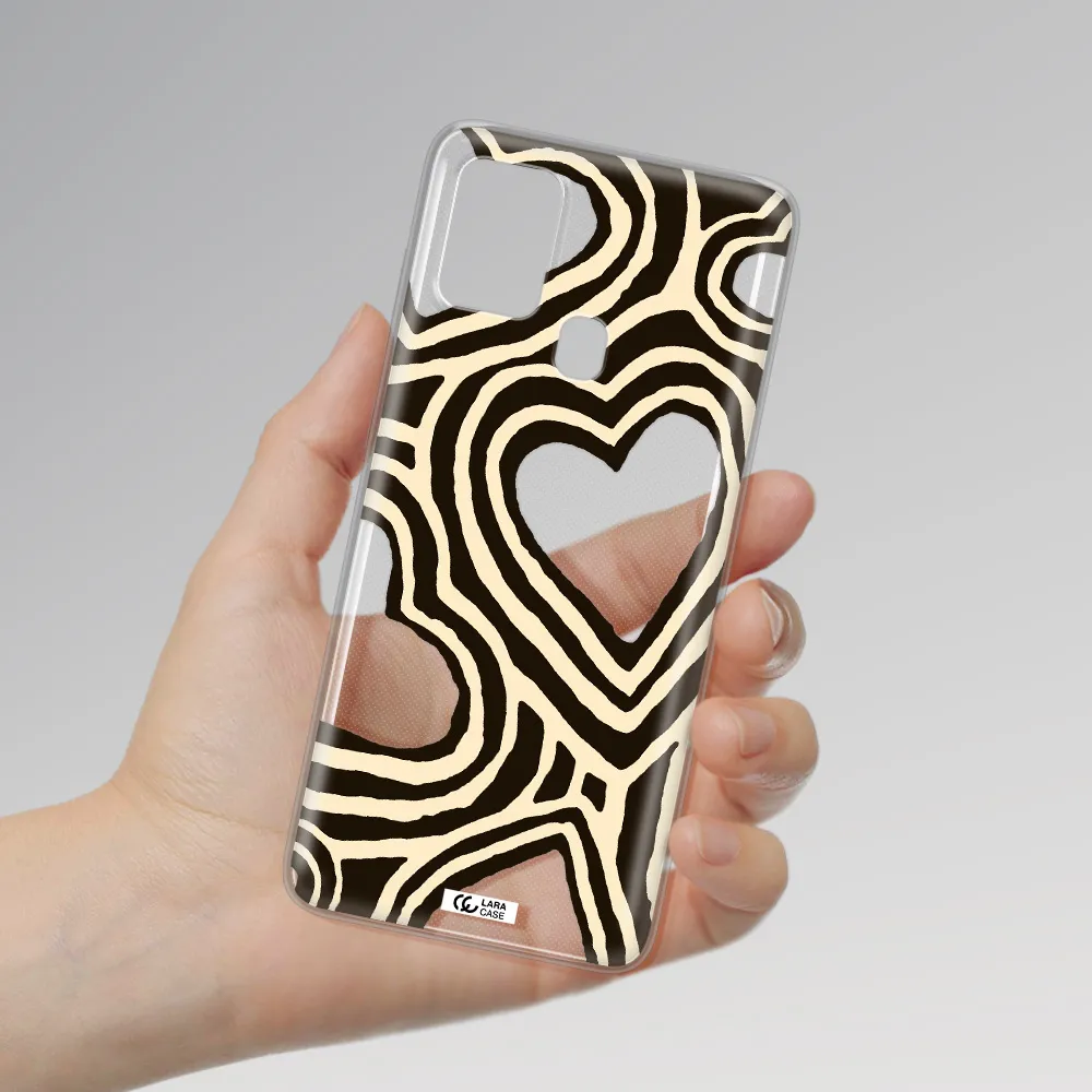 Cute Hearts Samsung A21S Clear TPU Case