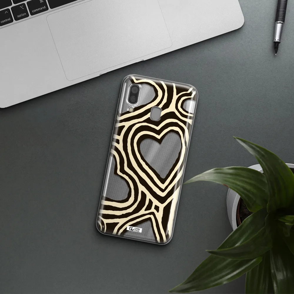 Cute Hearts Samsung A30 Clear TPU Case
