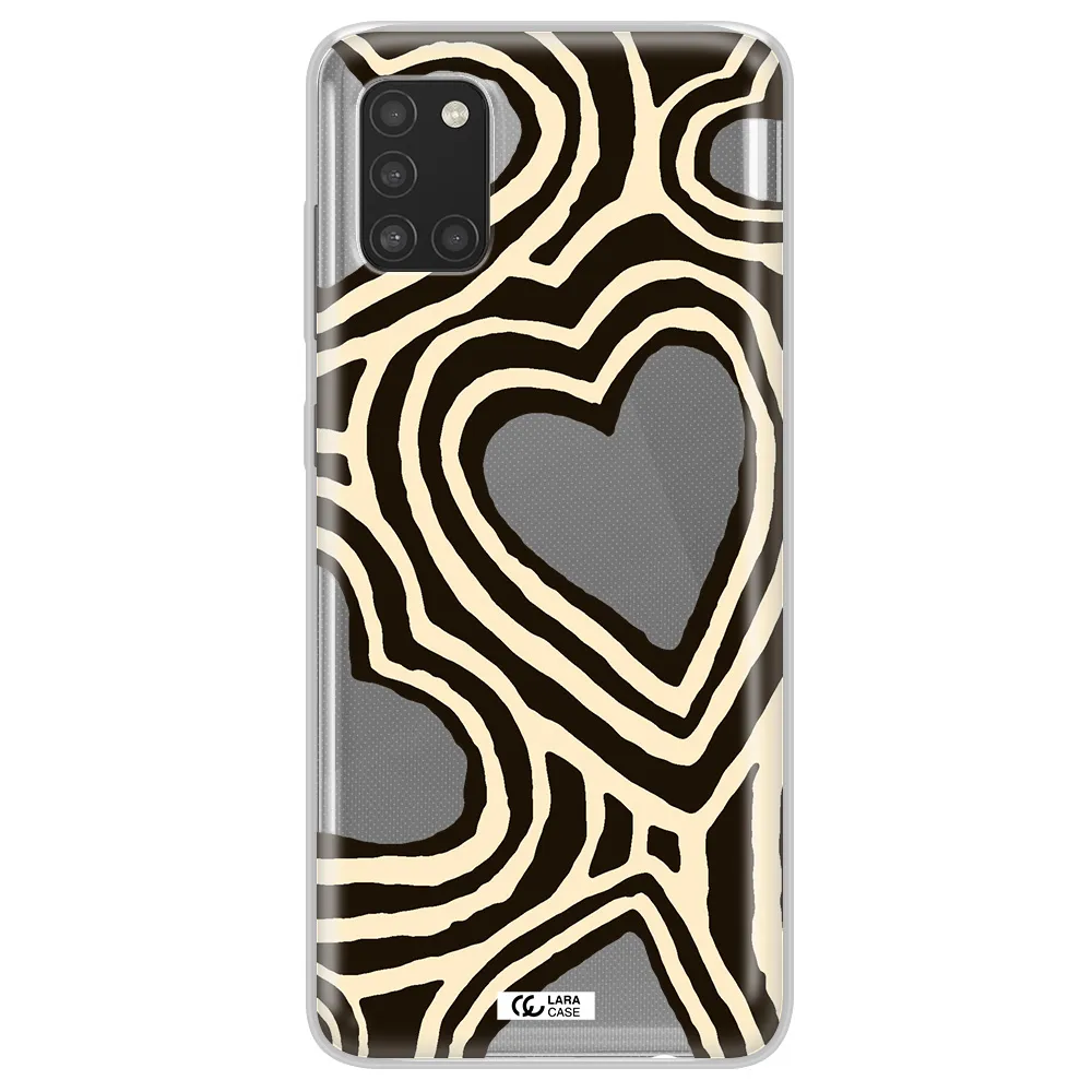 Cute Hearts Samsung A31 Clear TPU Case
