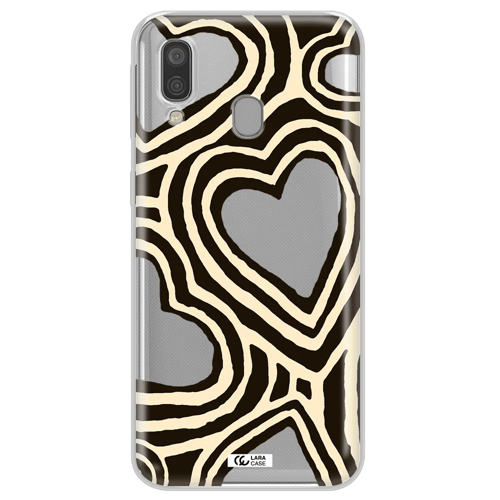 Cute Hearts Samsung A40 Clear TPU Case
