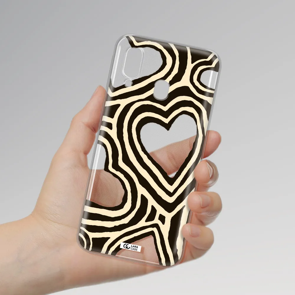Cute Hearts Samsung A40 Clear TPU Case