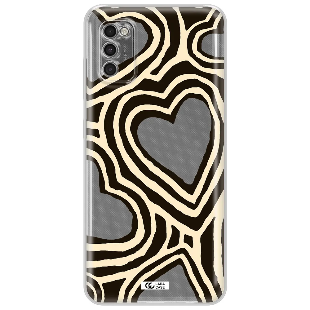Cute Hearts Samsung A41 Clear Tpu Case