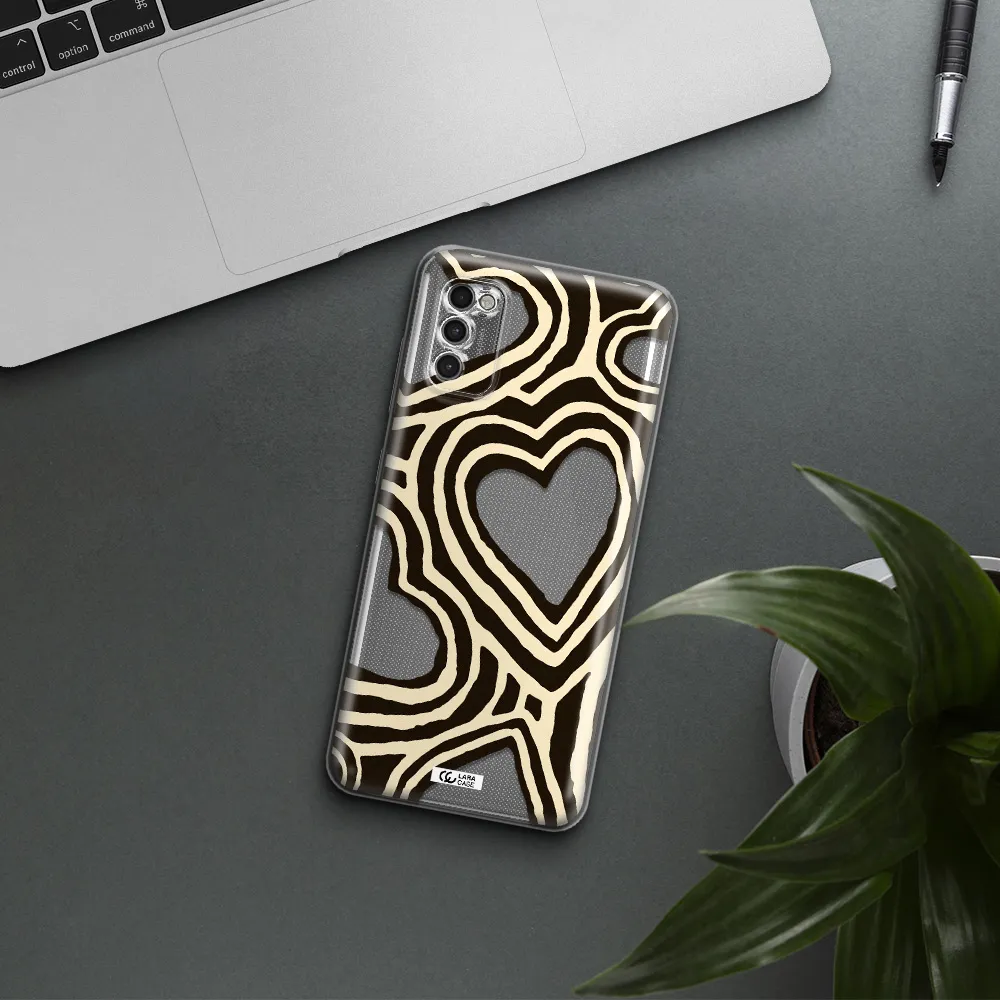 Cute Hearts Samsung A41 Clear Tpu Case