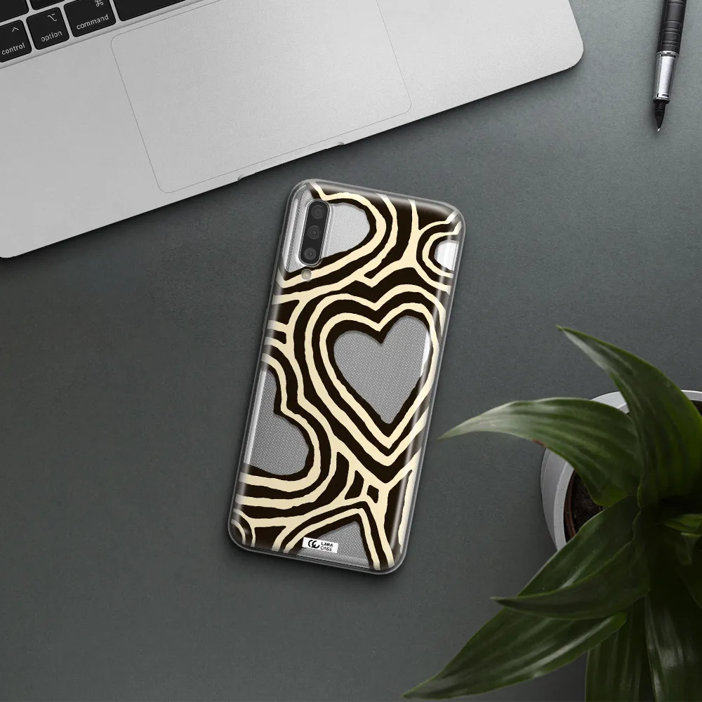 Cute Hearts Samsung A50 Clear TPU Case