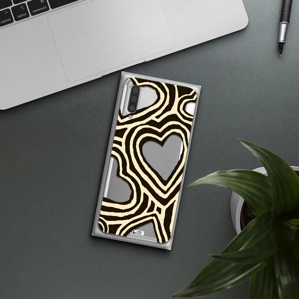 Cute Hearts Samsung A50S Clear Tpu Case