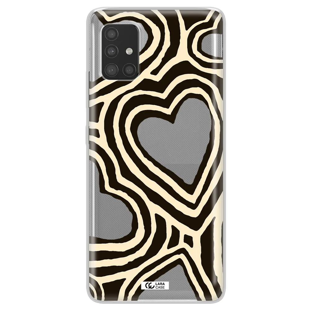 Cute Hearts Samsung A51 Clear TPU Case