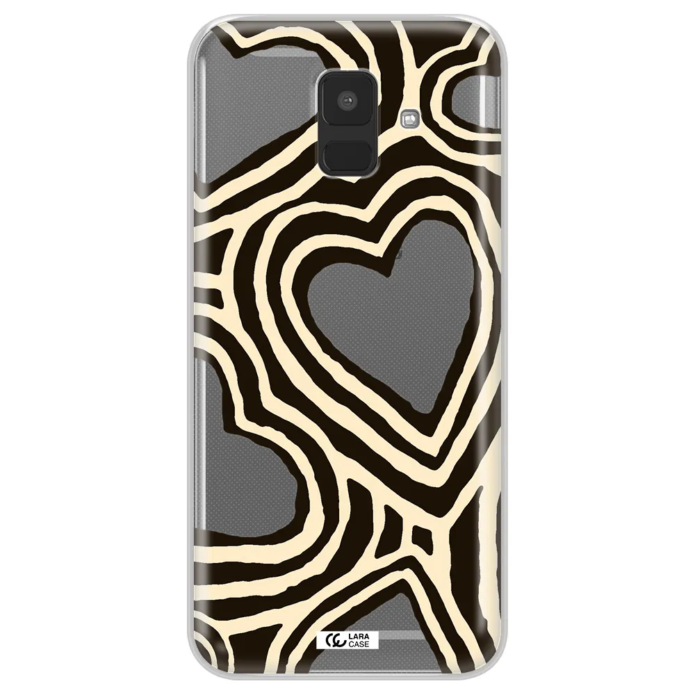 Cute Hearts Samsung A6 Clear TPU Case