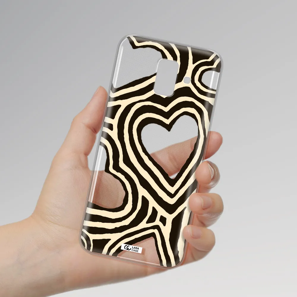 Cute Hearts Samsung A6 Clear TPU Case
