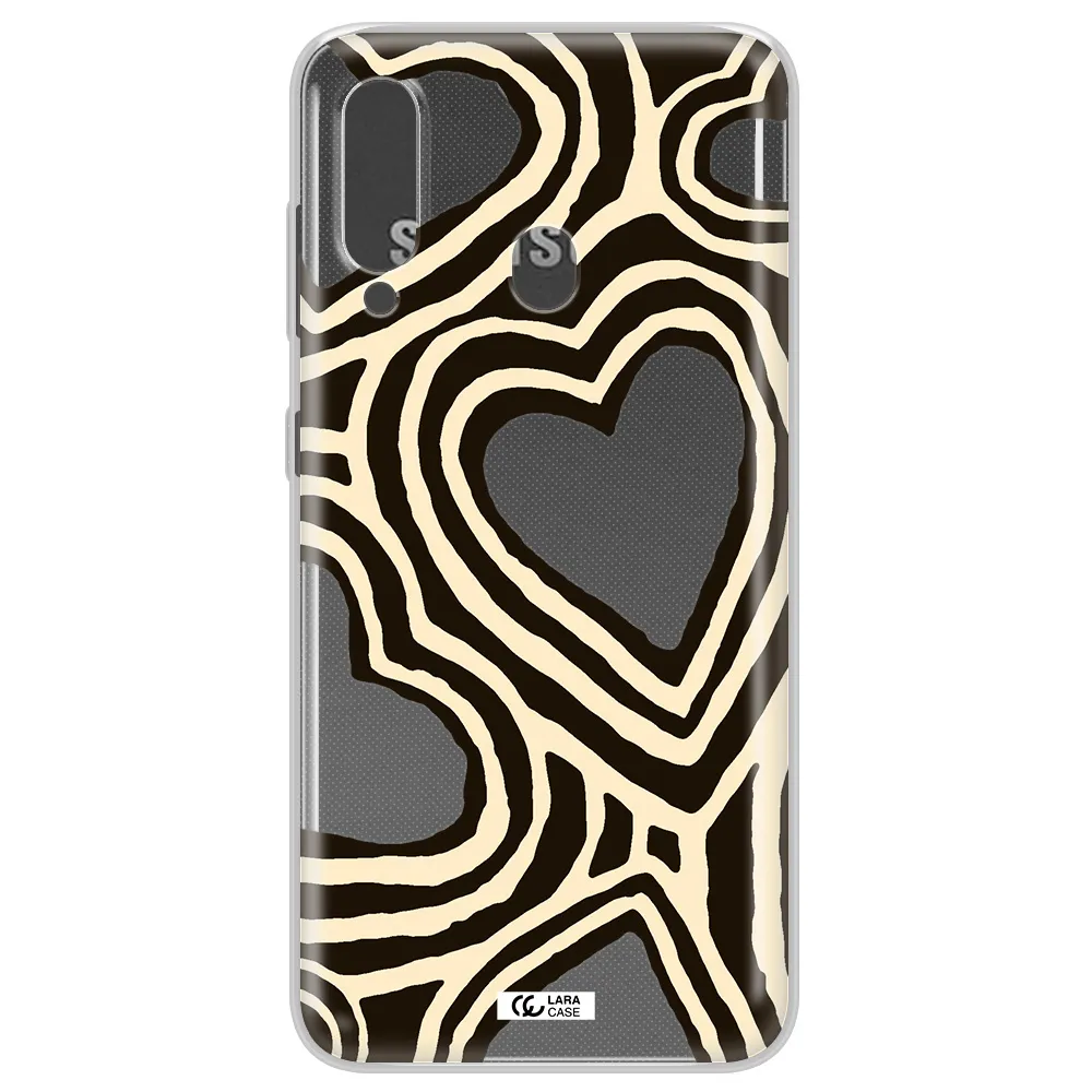 Cute Hearts Samsung A60 Clear TPU Case