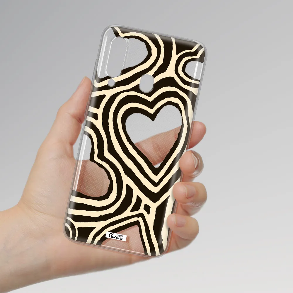 Cute Hearts Samsung A60 Clear TPU Case